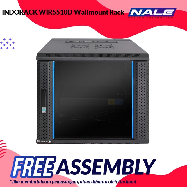 WIR5510D INDORACK WIR5510D Wallmount Rack 10U-550mm Depth Double Glass Door - Gambar 1